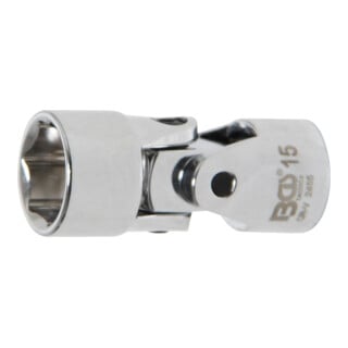 BGS Bussola snodata esagonale, 10 mm (3/8"), 15 mm