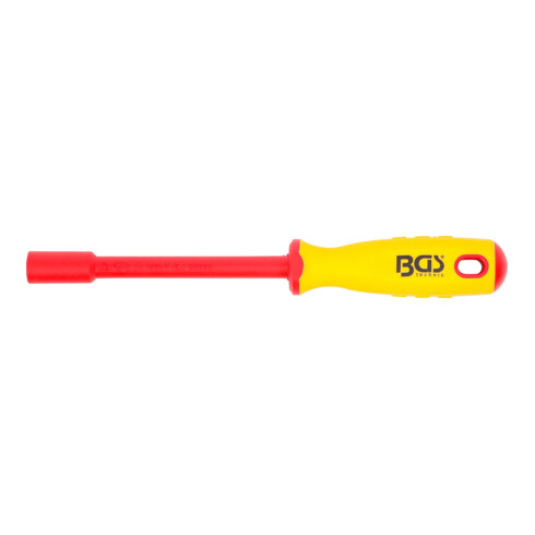 BGS Cacciavite e chiave a bussola per elettricisti, esagonale, 7 mm, Lunghezza della lama 125 mm