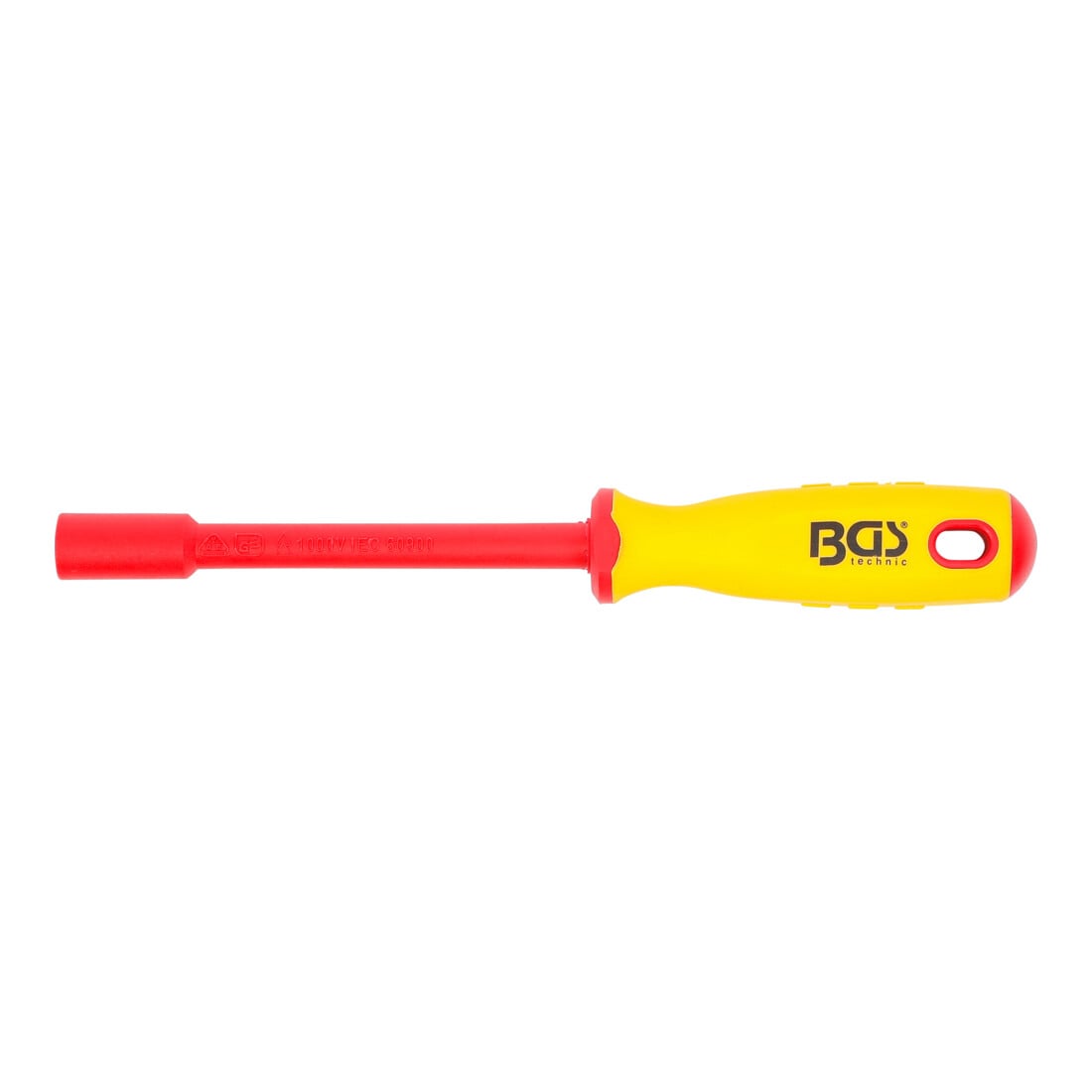 BGS Cacciavite e chiave a bussola per elettricisti, esagonale, 7 mm, Lunghezza della lama 125 mm