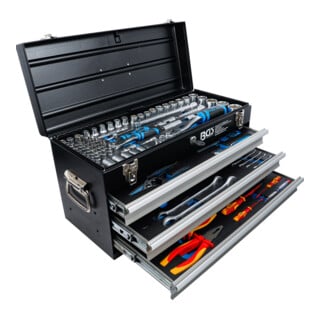 BGS Caisse à outils métallique 3 tiroirs avec 147 outils