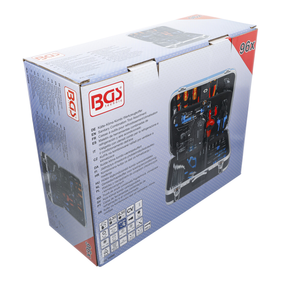BGS Caisse à outils pour refroidissement/climatisation 86 pièces