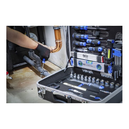 BGS Caisse à outils pour sanitaire 95 pièces