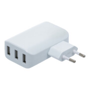 BGS Caricabatterie universale USB, 3 porte USB, max 3,4 A totale max. 2,4 A / USB, 110 - 240 V