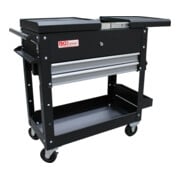 BGS Carrello da officina, 2 cassetti, estrazione doppia orizzontale, vuoto-1
