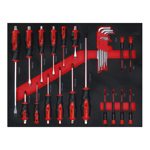 BGS Carrello da officina, 6 cassetti, 1 porta laterale, con 158 utensili