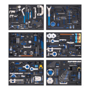 BGS Carrello da officina, 7 cassetti, set attrezzi regolazione motore, 223 pezzi-4