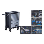 BGS Carrello da officina, 8 cassetti, con 296 utensili-1