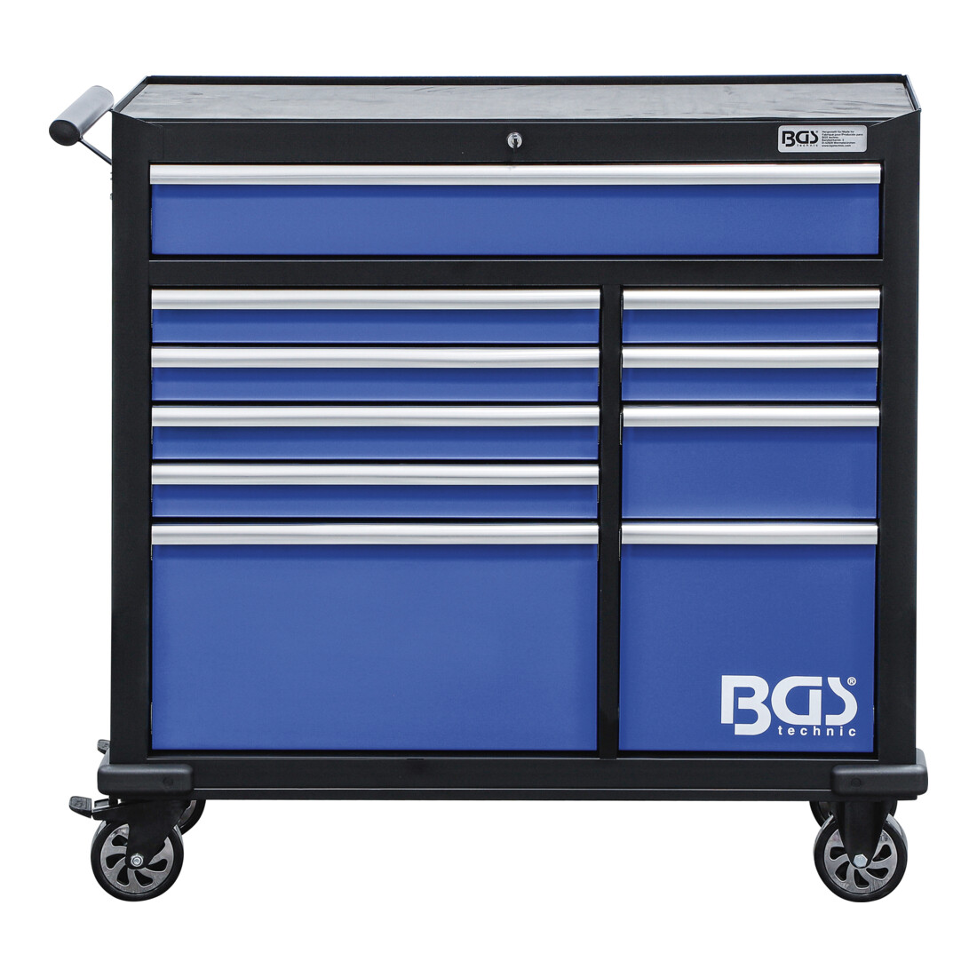 BGS Carrello da officina XXL, 10 cassetti, vuoto