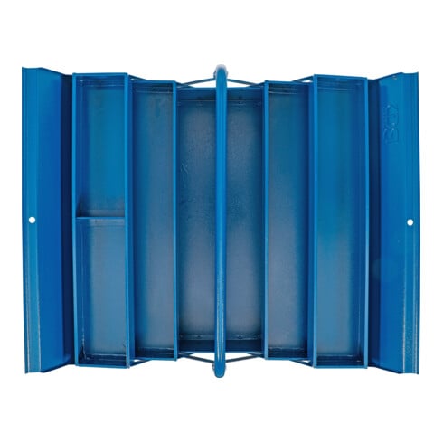 BGS Cassetta porta attrezzi in metallo, vuota, 530 x 200 x 200 mm, 5 scomparti