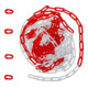 BGS Catena di delimitazione, rosso/bianco, 4 moschettoni, plastica, 7,5 m-4