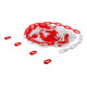 BGS Chaîne de barriération, rouge/blanc, 4 mousquetons, plastique, 7,5 m-1