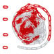 BGS Chaîne de barriération, rouge/blanc, 4 mousquetons, plastique, 7,5 m-4