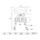 BGS Chaise d’atelier, avec 4 roulettes, réglable en hauteur, 540 - 680 mm-2