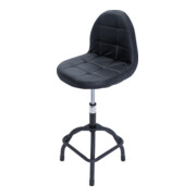 BGS Chaise d’atelier pivotante avec dossier, réglable en hauteur-4