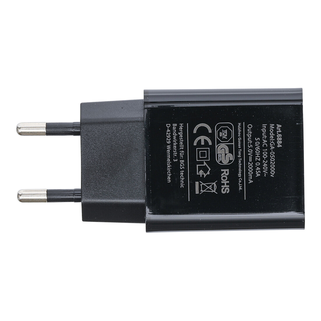 BGS Chargeur USB universel 2 A