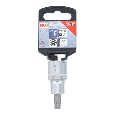 BGS Chiave a bussola, 12,5 mm (1/2"), profilo a T (per TX) con alesatura T45
