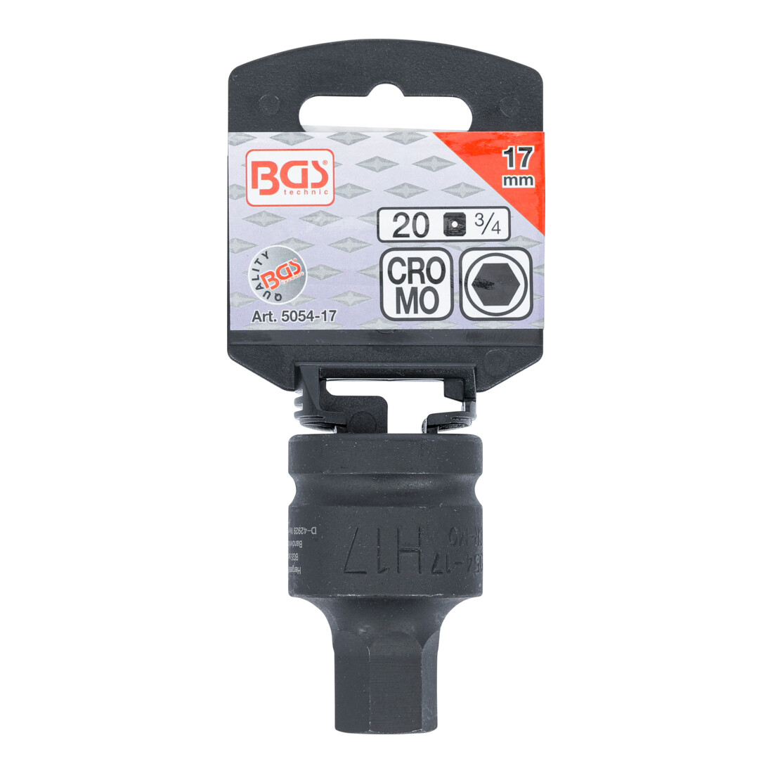 BGS Chiave a bussola, 20 mm (3/4"), esagono interno 17 mm