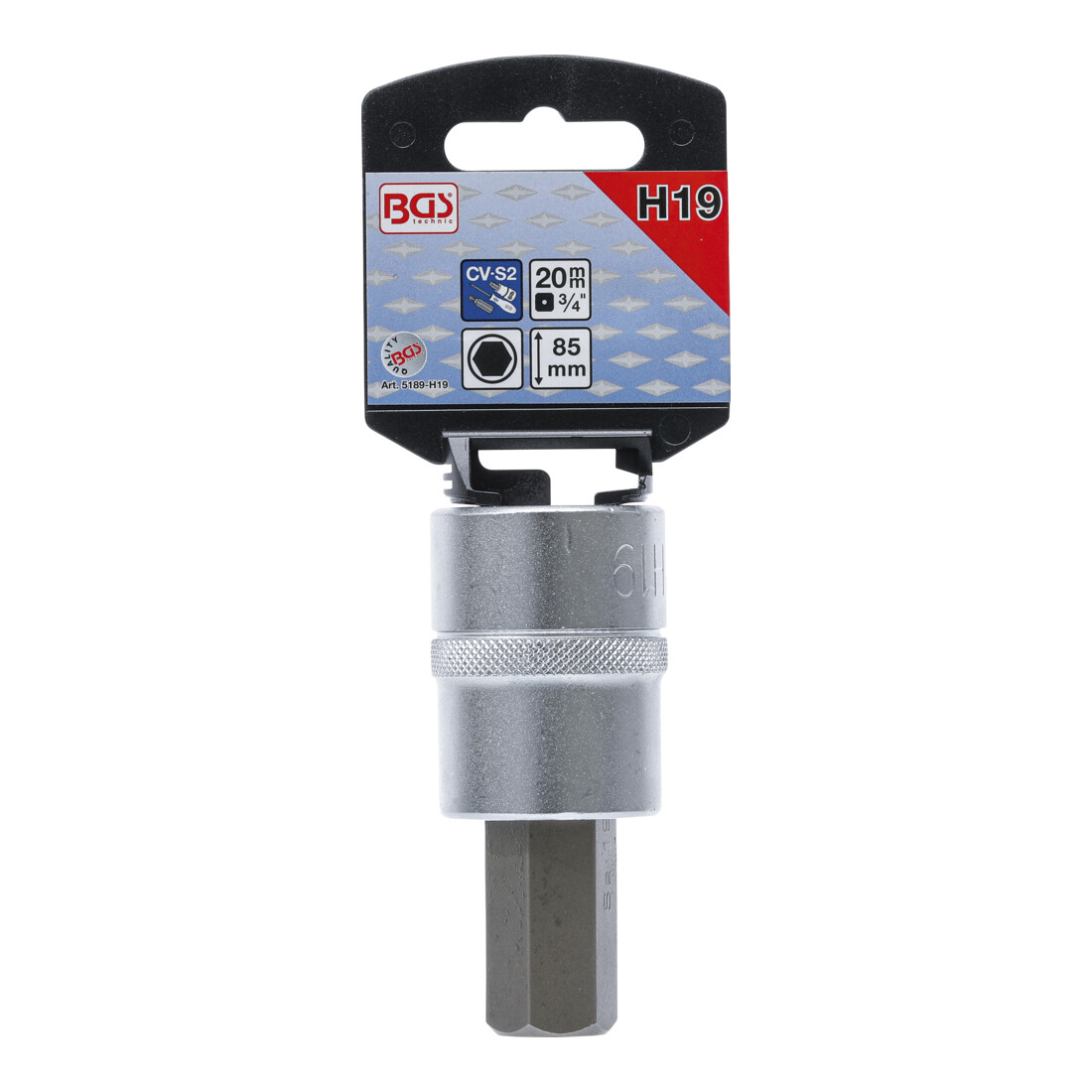 BGS Chiave a bussola, 20 mm (3/4"), esagono interno 19 mm