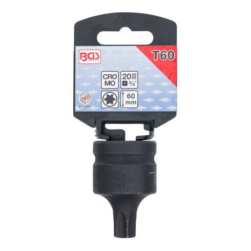 BGS Chiave a bussola, 20 mm (3/4"), profilo a T (per TX) T60
