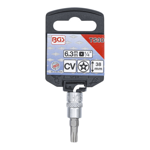 BGS Chiave a bussola, 6,3 mm (1/4"), profilo a TS (per TX Plus ) con alesatura TS30