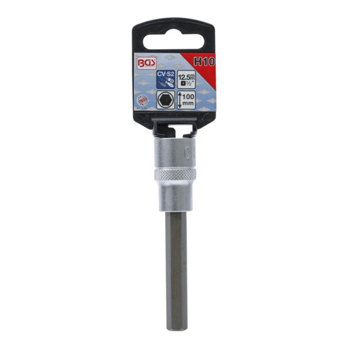 BGS Chiave a bussola, lunghezza 100 mm, 12,5 mm (1/2"), esagono interno 10 mm