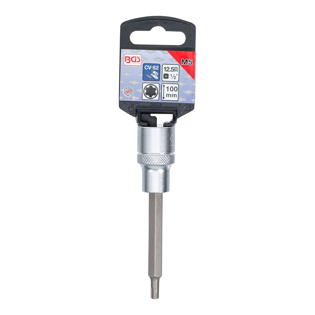 BGS Chiave a bussola, lunghezza 100 mm, 12,5 mm (1/2"), profilo a cuneo (per RIBE) M5