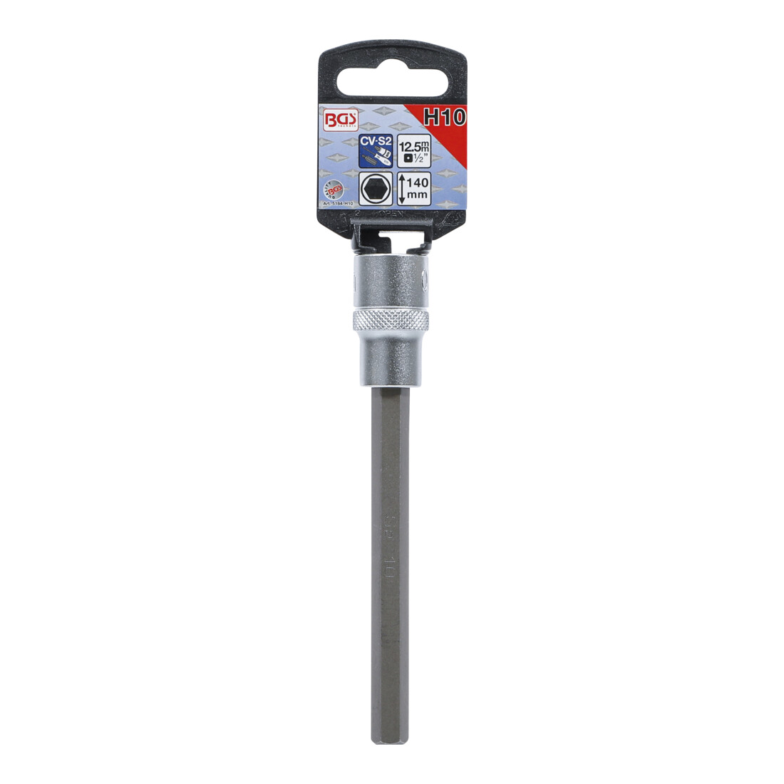 BGS Chiave a bussola, lunghezza 140 mm, 12,5 mm (1/2"), esagono interno 10 mm