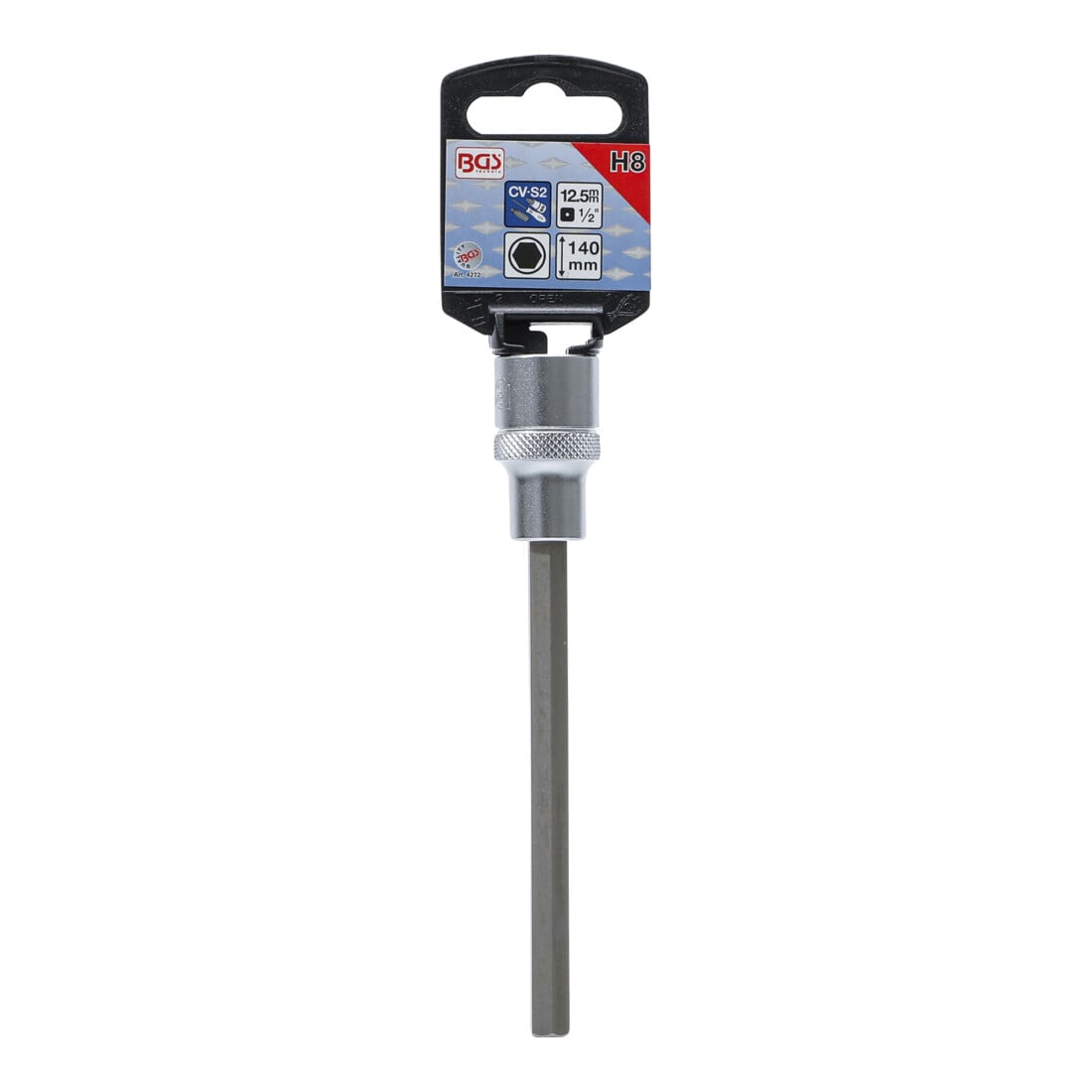 BGS Chiave a bussola, lunghezza 140 mm, 12,5 mm (1/2"), esagono interno 8 mm