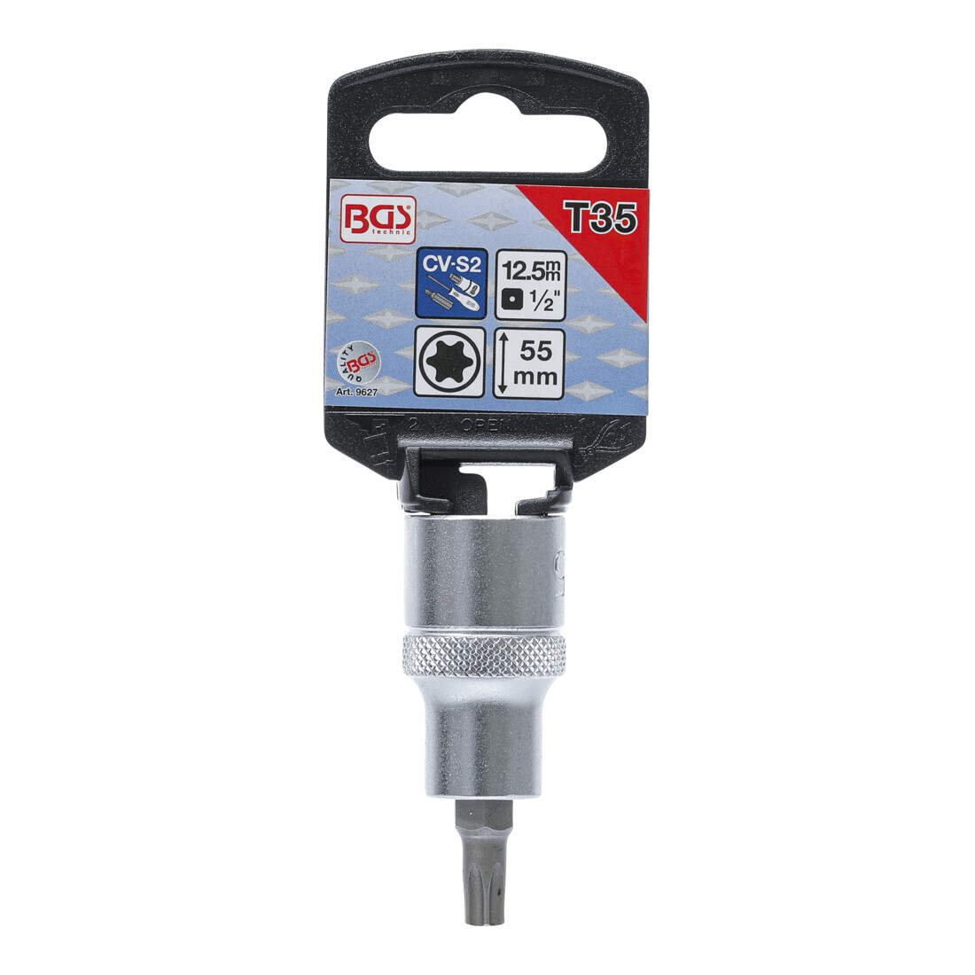 BGS Chiave a bussola, lunghezza 55 mm, 12,5 mm (1/2"), profilo a T (per TX) T35