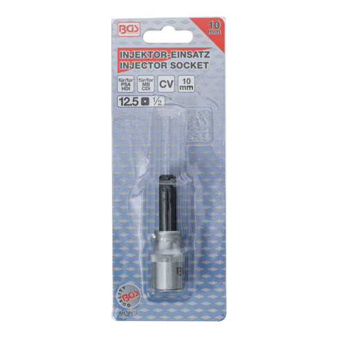 BGS Chiave a bussola per iniettori, 12,5 mm (1/2"), esagono interno da 10 mm