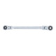 BGS Chiave a cricchetto doppia a anello, snodabile, con teste ad anello a profilo E, SW E6 x E8-4