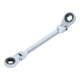 BGS Chiave a cricchetto doppia, angolabile, con teste ad anello profilo E, SW E20 x E24-1