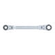 BGS Chiave a cricchetto doppia, angolabile, con teste ad anello profilo E, SW E20 x E24-4