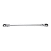 BGS Chiave a doppio cricchetto con snodo, apertura 17x19mm