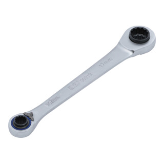 BGS Chiave ad anello a cricchetto"4 in 1", apertura 10x12, 14x17mm