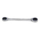 BGS Chiave ad anello a cricchetto con teste ad anello con profilo E, apertura E10xE12-1