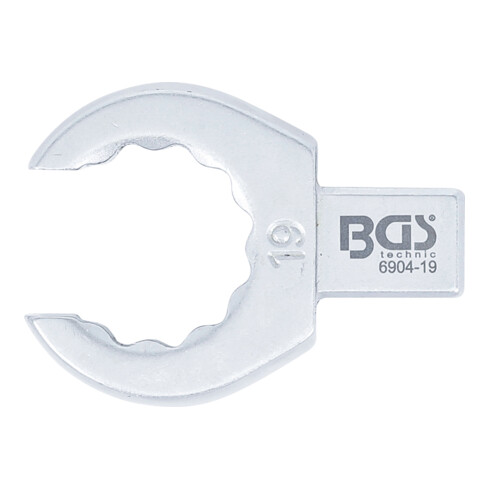 BGS Chiave ad anello ad innesto, aperto, 19 mm, sede 9 x 12 mm