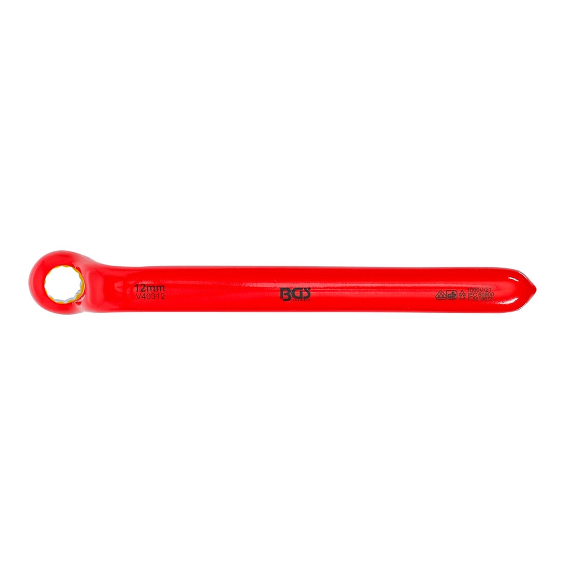 BGS Chiave ad anello semplice per elettricisti, gomito stretto, 12 mm