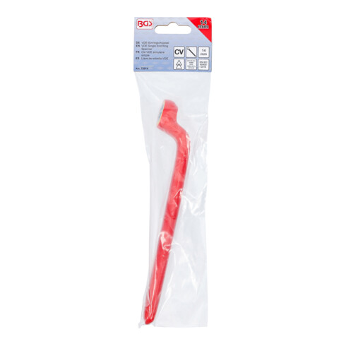 BGS Chiave ad anello semplice per elettricisti, gomito stretto, 14 mm