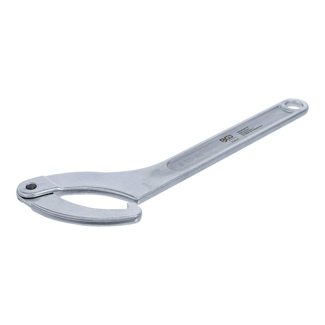 BGS Chiave articolata a uncino con naso, 120 - 180 mm