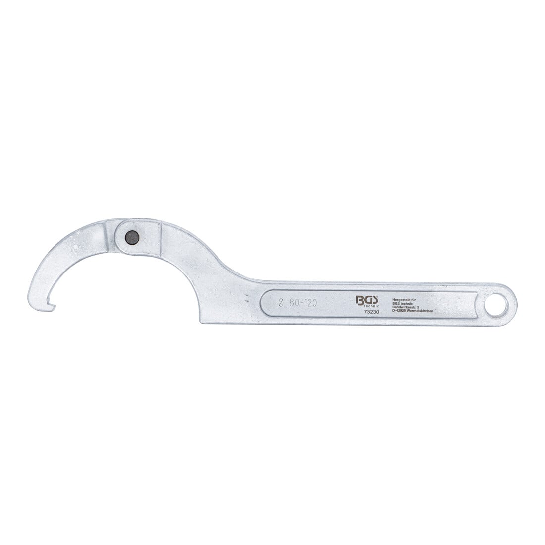 BGS Chiave articolata a uncino con naso, 80 - 120 mm