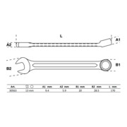 BGS Chiave combinata, 13 mm-3