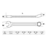 BGS Chiave combinata, 16 mm-3