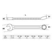 BGS Chiave combinata, 17 mm-3