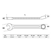 BGS Chiave combinata, 22 mm-2