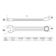 BGS Chiave combinata, 8 mm-3