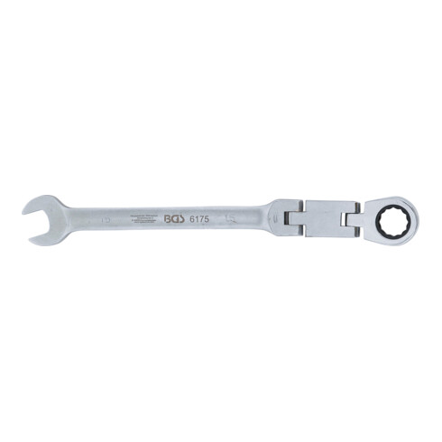 BGS Chiave combinata a cricchetto con doppio snodo, regolabile, 15 mm