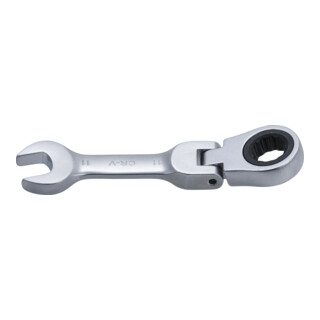 BGS Chiave combinata a cricchetto, corta, regolabile, 11 mm