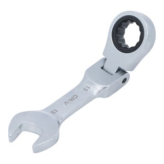 BGS Chiave combinata a cricchetto, corta, regolabile, 13 mm