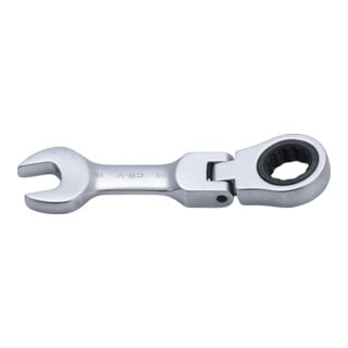 BGS Chiave combinata a cricchetto, corta, regolabile, 15 mm